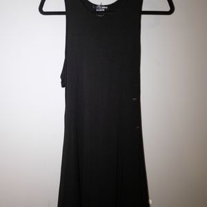 Aqua Cut Out Black Dress